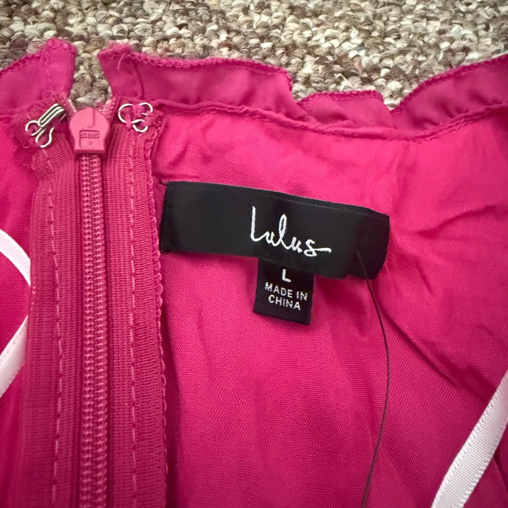 Lulu's Fuchsia Ruffled Dress - Picture 2 of 2